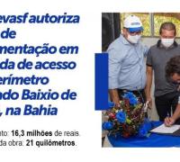Codevasf autoria obra de pavimentação em estrada de acesso ao Perímetro Irrigado Baixio de Irecê, na Bahia