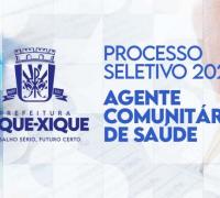 Inscrições para processo seletivo de Agente Comunitário de Saúde em Xique-Xique começam nesta quarta (9/8)