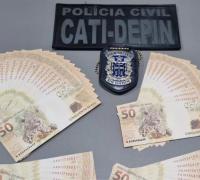 Suspeito é preso com 2 mil reais em notas falsas no norte da BA; homem comprava dinheiro falsificado pela internet