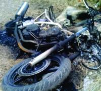 Motocicleta carbonizada é encontrada em propriedade rural de Canarana