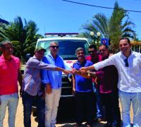 Vereador e deputado participam de cerimônia de entrega de ambulância UTI móvel para Santo Inácio