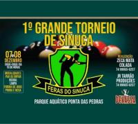 I Torneio de Sinuca – Feras do Sinuca; evento será no Parque Aquático Pontas das Pedras, em Xique-Xique