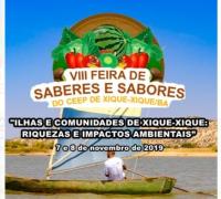 VIII Feira de Saberes e Sabores; evento acontece em Xique-Xique, nos dias 7 e 8