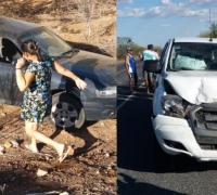 Acidente na BA-052, perto de Várzea Grande, município de Itaguaçu da Bahia