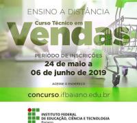 IF Baiano Campus Xique-Xique oferta curso técnico em vendas à distância